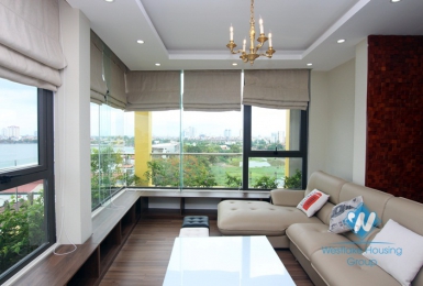 Modern lake view duplex apartment rental in Tay Ho, Hanoi